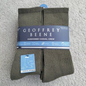 NWT Geoffrey Beene Crew Socks 6-12 Mens 6 Pair Cushioned Casual Moisture Wicking